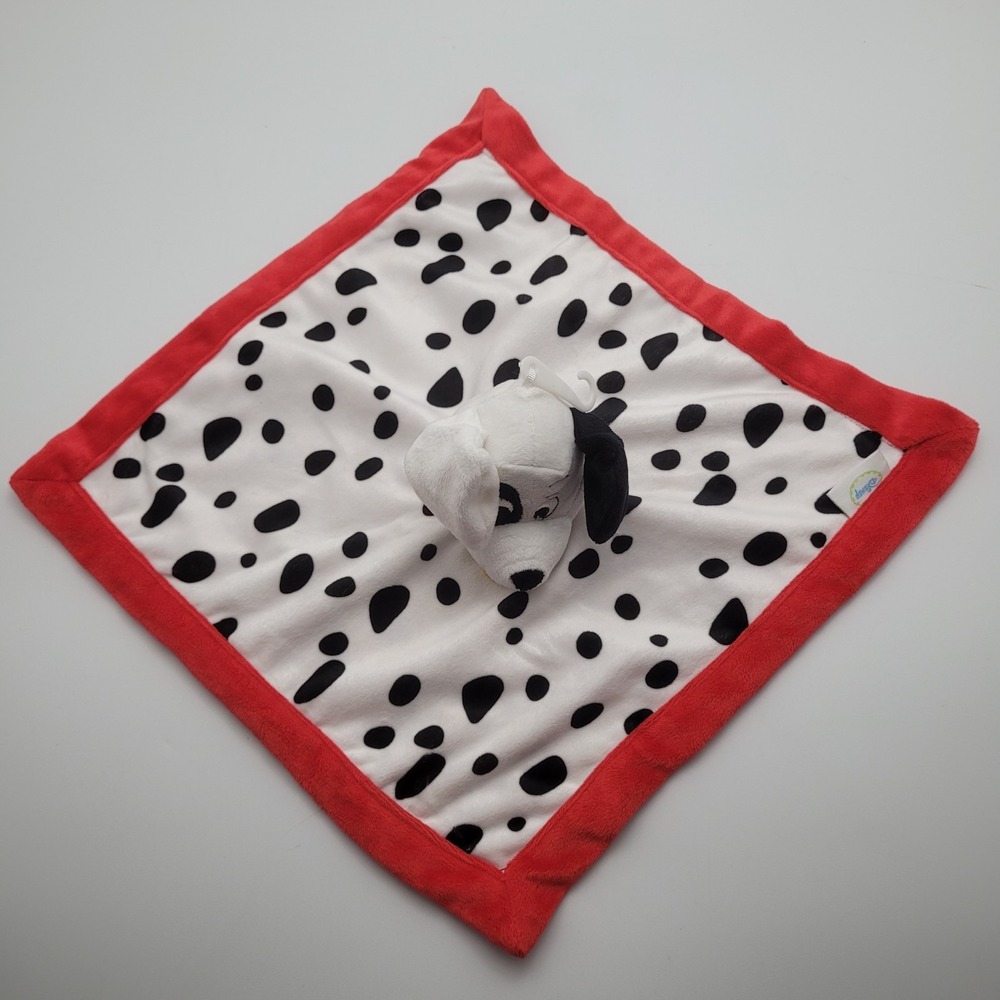 Disney 101 Dalmatians Puppy Dog Red Trim Security Blanket Spotted Sleepy Night